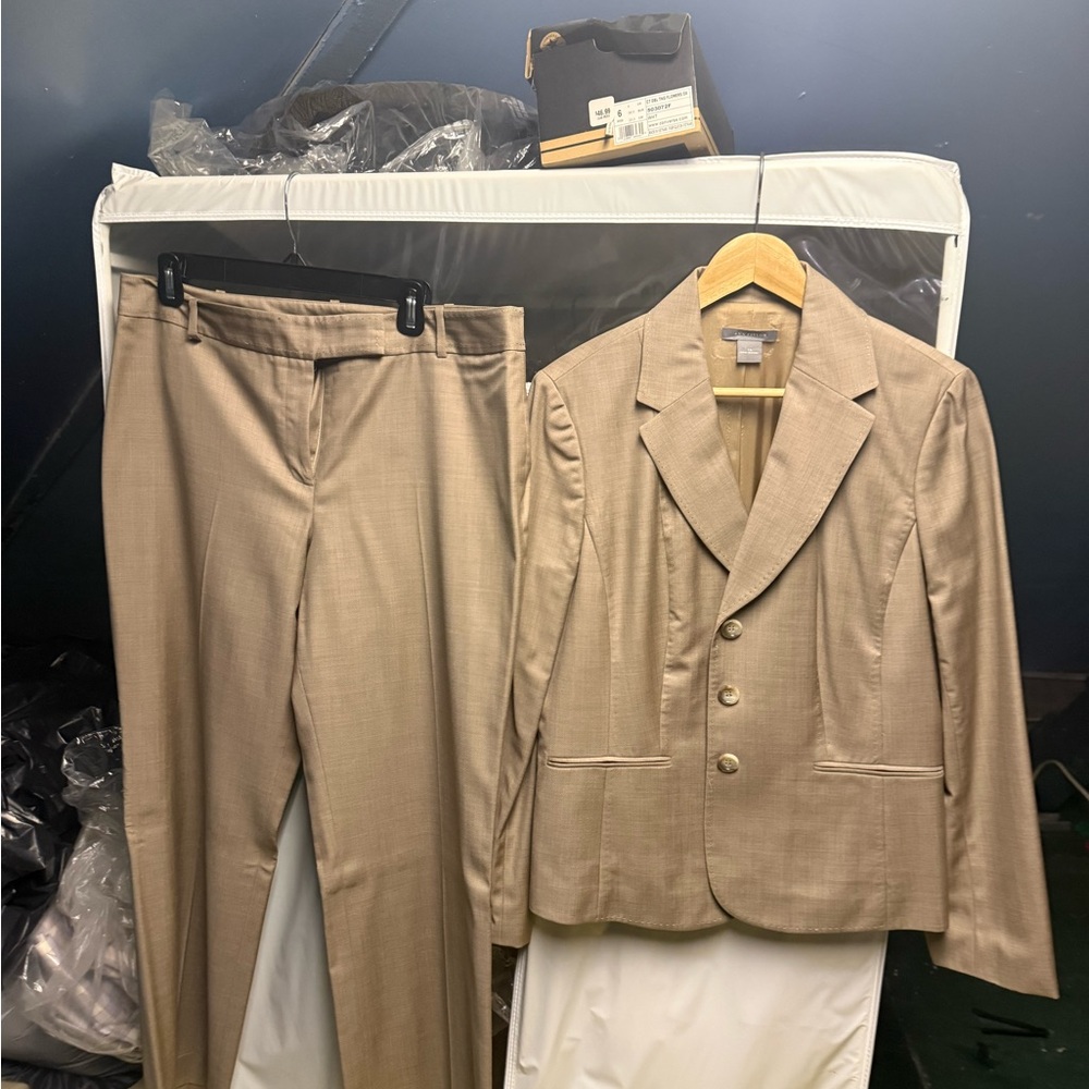 LOFT Tan Tailored Pantsuit